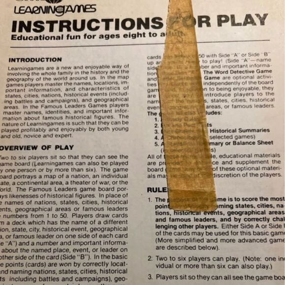 Vintage Learning Games World War I Map Game EMA* - Picture 3 of 4